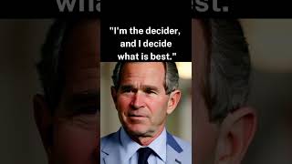 The Genius Of GEORGE W BUSH, NEED TO HEAR ADVICE, MINDBLOWING, CHANGE YOUR LIFE ADVICE #shorts