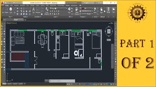 how to draw architectural plan section by using AutoCAD|| simple floor plan in AutoCAD part-1