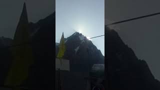 Rare sun rays at Kailash mountain