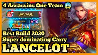 LANCELOT BEST BUILD 2020, TOP GLOBAL LANCELOT, MOBILE LEGENDS, SAVAGE GAMEPLAY, HYPER CARRY, MLBB