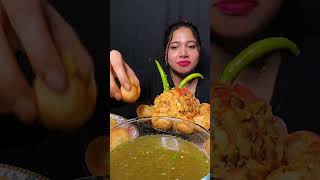 SPICY PANI PURI EATING CHALLENGE BY DAD AND DAUGHTER #shorts #shortvideo #golgappa #eatingsounds