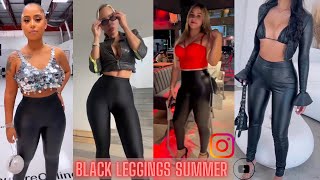 Perfect For The Summer Leggings Styles 2024 | How To Style Shiny Leggings Instagram Inspo | GRWM