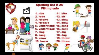 Spelling list #25. 31/05/2021(1)