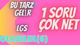 LGS 2024 BENZERİ SORU ÇÖZÜMÜ/ OLASILIK (6.ÇEŞİT) / #lgs2024 #reels #keşfet #2024