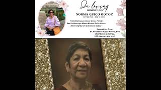 In Loving Memory of Norma Guico Gotoc Oct. 18, 1948 - Aug. 9, 2024