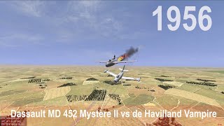 IL-2 1946: Dassault MD 452 Mystère II vs de Havilland Vampire #airforce #dassault #il2sturmovik