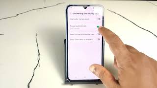 how to turn on off automatic answer on samsung galaxy a35 5g