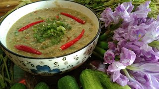 របៀបធ្វើ បុកទឹកគ្រឿង | How to Make Bok Teuk Kreoung | Sieng Sokea Cooking