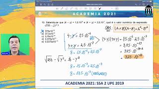 UPE SSA 2 (2019) - QUESTÃO 13 - Rui Lima - Produtos notáveis (M1)