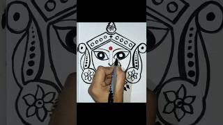 Maa Durga Face Drawing | Navratri drawing #ytshorts