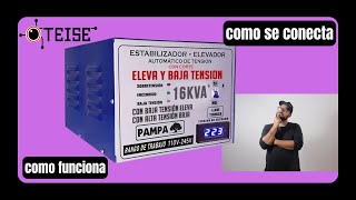 Estabilizadorde tension.Elevador automatico de tension .Como se conecta .como funciona .Elevador
