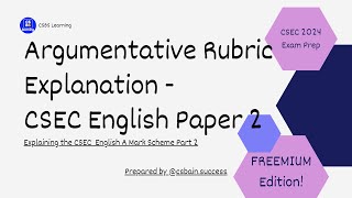 Argumentative Rubric  for Paper 2 - CSEC English A