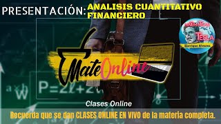 PRESENTACION base a la materia - ANALISIS CUANTITATIVO FINANCIERO