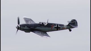 Messerschmitt Bf-109 G-4 "rote 7" with DB 605A | Awesome Flyby Sound!! | Hahnweide DE 2011