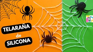 🕸🕷Cómo hacer una TELARAÑA con SILICONA  - Halloween