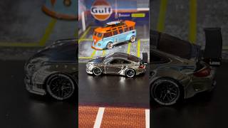 Gulf Diorama with VW Van and a Liberty Walk Chrome Porsche 997