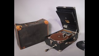 His Masters Voice 101 Portable Gramophone