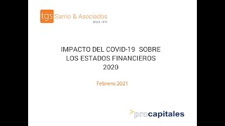 SESIÓN 3 - Curso: Impacto del Covid-19 sobre los Estados Financieros 2020