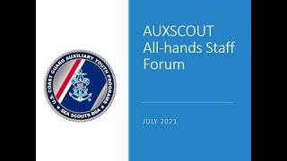 AuxScout All hands Staff Forum - July 2021