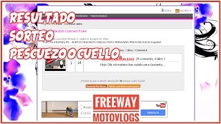 RESULTADO SORTEO PESCUEZO CUELLO MOTO #FREEWAY #MOTOVLOGS En Español