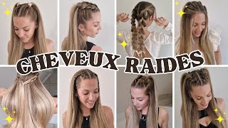 DIY COIFFURE CHEVEUX LISSE :  6 coiffures facile et rapide cheveux raide ( summer hairstyles 2024 )