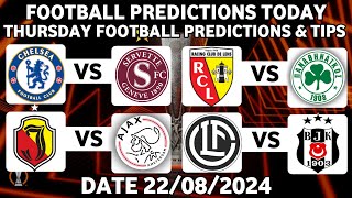 FOOTBALL PREDICTIONS TODAY 22/08/2024|SOCCER PREDICTIONS BETTING TIPS,#betting@sports betting tips