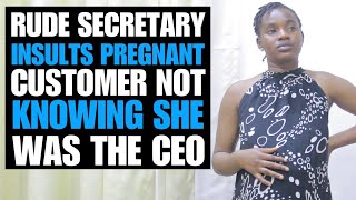 Rude secretary insults pregnant customer not knowing she was the ceo| Brightmarn Studios