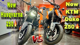 2024 New Husqvarna Vitpilen 250  VS KTM Duke 250 3RD Generation 🔥| Detailed Comparison 💪