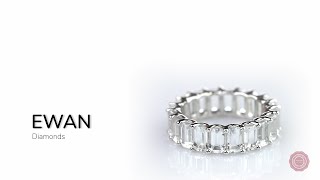 Stunning Emerald-cut Diamond Eternity Ring - Ewan