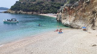 Beautiful wild beach in Syvota, Greece-uvala do Mega Drafi plaže#sivota #greecebeaches #travel