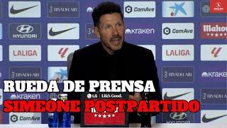 🎙️ Rueda de Prensa Cholo Simeone | Post Partido Valencia | UniversoAtleti