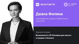 Возможности VK Рекламы для малого и среднего бизнеса. Диана Филина