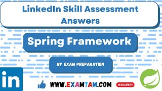 Spring Framework LinkedIn Skill Assessment Answer 2023 | Exam Preparation | LinkedIn Quiz |