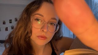 ASMR putting you to sleep (reading, personal attention, "are you there", face touching)