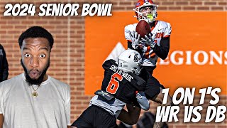 REACTION TO 2024 Senior Bowl WR vs DB (1 on 1's)