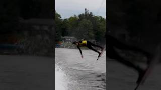 Does he still have it??? #boat #wakeboard #pov #acl #tricks #shorts