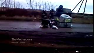 Ополченцы ДНР выстрел из СПГ 9   Militia shot of SPG 9