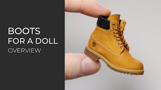 1/6 scale Timberland Boots for a Doll | Ботинки Timberland для куклы в масштабе 1/6