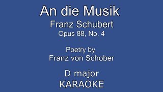 An die Musik Schubert D Major KARAOKE