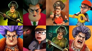 Scary Teacher 3 d vs Play Time Adventure vs Scary Teacher 3d Stone Age Gameplay for Android, IOS