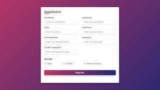 Responsive Registration Form in HTML & CSS | LiteMap