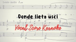 Donde lieta usci Vocal Score / Karaoke