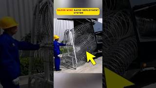 Razor wire rapid deployment system #inventions #knowledge #shortvideo #shorts