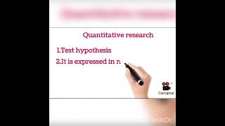 Qualitative and Quantitative research