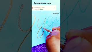 #nameart #namedesign  #glitterpen #shortsfeed #trendingshorts #satisfying #viralshort #nameartvideo