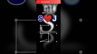 S❤️J pattern lock ll Roi naa song #viral #shorts #style #pattern #youtube