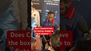 Errol Spence Jr. says Terence Crawford doesn’t have the #boxing resume to fight him #spencecrawford