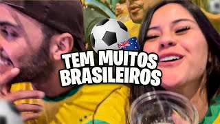 TEM MUITO BRASILEIRO NA AUSTRALIA - JOGO DO BRASIL NO CASINO