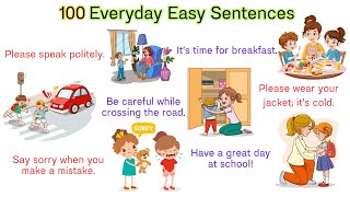 100 Everyday Easy Sentences | Learn English | English Speaking Practice | English Story