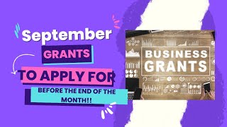 September Grants to Apply For